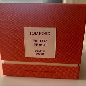 Tom Ford Bitter Peach Candle in Coral-Orange Box